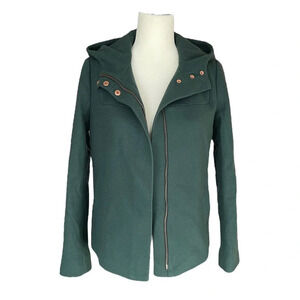 J.Crew Casual B4906 Wool Melton Hooded Coat Jacket